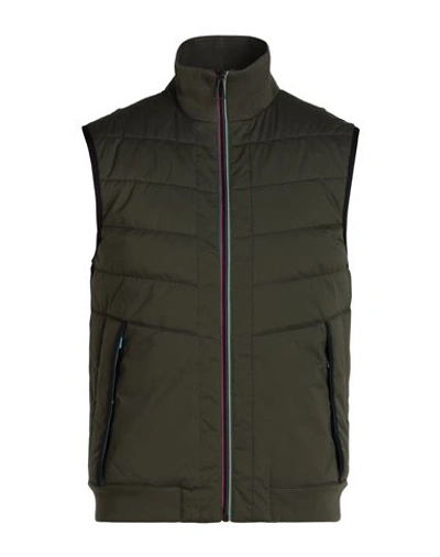 Ps By Paul Smith Ps Paul Smith Man Puffer Military Green Size L Polyester, Cotton, Elastane