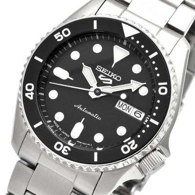 Pre-owned Seiko 5 Sports Sbsa225 Skx Sports Style Automatic Watch Black Dial 38mm