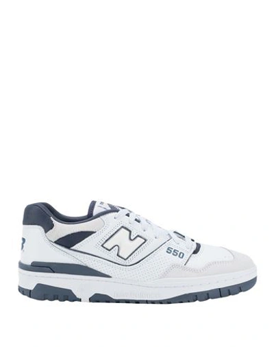 New Balance 550 Sneakers In White Leather And Fabric In Multi