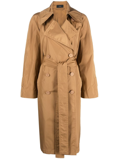 Joseph Wide-sleeve Trench Coat In Brown
