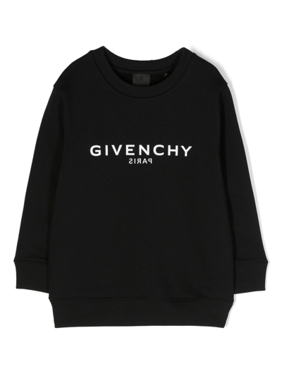 Givenchy Kids' Logo-print Jersey-fleece Sweatshirt In Black