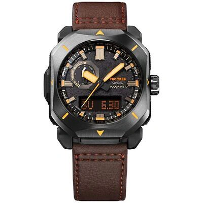 Pre-owned Casio Pro Trek Prw-6900yl-5jf Black Climber Line Radio Men's Watch In Box