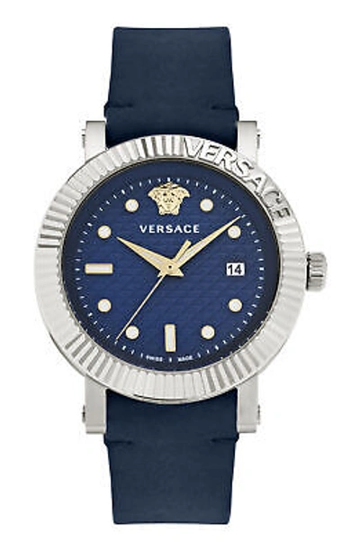 Pre-owned Versace V-classic Leather Watch