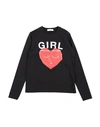 Vicolo Babies'  Toddler Girl T-shirt Black Size 4 Cotton, Elastane