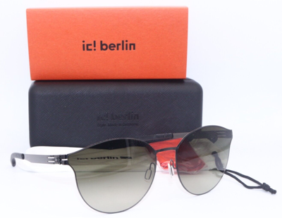 Pre-owned Ic! Berlin Ic Berlin The Rebel Se Gunmetal Black Gradient Authentic Sunglass 62-18 In Gray