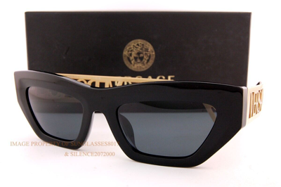 Pre-owned Versace Brand  Sunglasses Ve 4432u Gb1/87 Black/dark Gray For Women