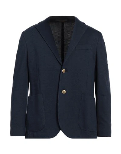 Eleventy Man Suit Jacket Midnight Blue Size 40 Wool In Grey