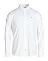 Tommy Hilfiger Man Shirt White Size 16 Cotton, Elastane