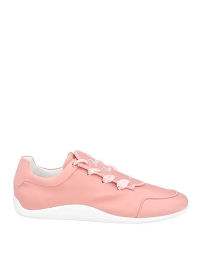 Roger Vivier Woman Sneakers Pink Size 8 Textile Fibers