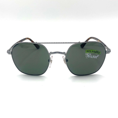Pre-owned Persol Po2483s Sunglasses 513/58 Gunmetal/green Polarized Lens 52mm