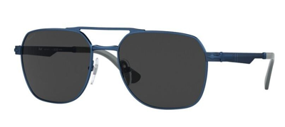 Pre-owned Persol 0po1004s 115248 Blue/dark Grey Polarized Square Unisex Sunglasses In Gray