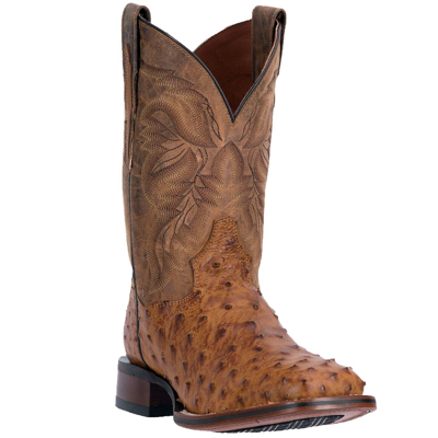 Pre-owned Dan Post Mens Alamosa Full Quill Ostrich Boot Dp3876 In Brown