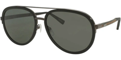 Pre-owned Chopard Men's Polarized Gunmetal Carbon Fiber Sunglasses - Schd5660568p - Italy In Green