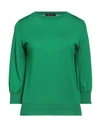 Aragona Woman Sweater Green Size 8 Merino Wool