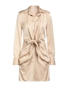 Vicolo Woman Short Dress Beige Size M Viscose