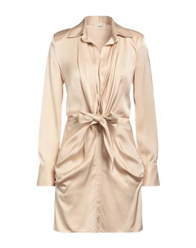 Vicolo Woman Short Dress Beige Size M Viscose