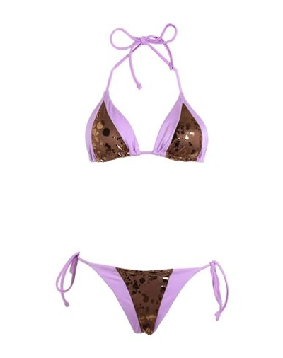 Cotazur Woman Bikini Light Purple Size S Polyester, Elastane, Polyamide