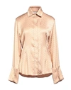 Maria Vittoria Paolillo Mvp Woman Shirt Sand Size 6 Viscose, Elastane In Beige