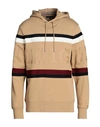 Tommy Hilfiger Man Sweatshirt Camel Size Xl Cotton In Beige