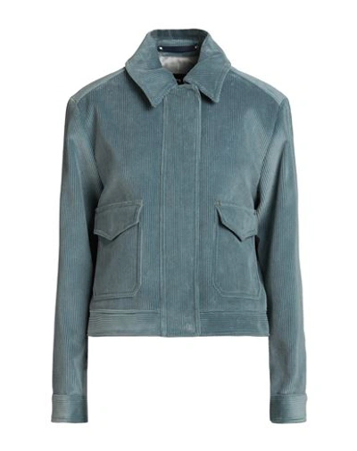 Ps By Paul Smith Ps Paul Smith Woman Jacket Pastel Blue Size 8 Acetate, Polyester