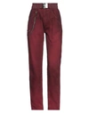 High Woman Pants Burgundy Size 8 Cotton, Cashmere, Elastane In Red
