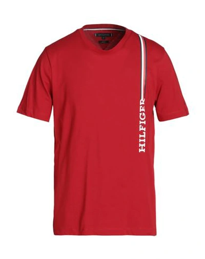Tommy Hilfiger Man T-shirt Red Size Xl Cotton