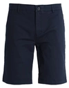 Topman Man Shorts & Bermuda Shorts Navy Size 30 Cotton, Elastane In Navy Blue