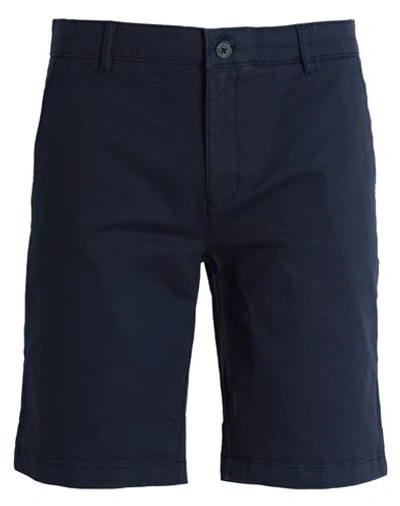 Topman Man Shorts & Bermuda Shorts Navy Size 30 Cotton, Elastane In Navy Blue