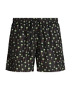 8 By Yoox Printed Recycled Poly Swim Trunk Man Swim Trunks Black Size Xxl Recycled Polyester In Black