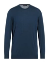 Drumohr Man Sweater Midnight Blue Size 44 Cotton, Cashmere