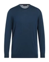 Drumohr Man Sweater Midnight Blue Size 42 Cotton, Cashmere