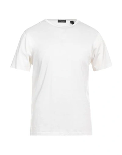 Theory Man T-shirt Off White Size L Cotton In Off White