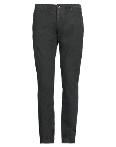 Incotex Man Pants Charcoal Size 34 Cotton, Elastane In Grey