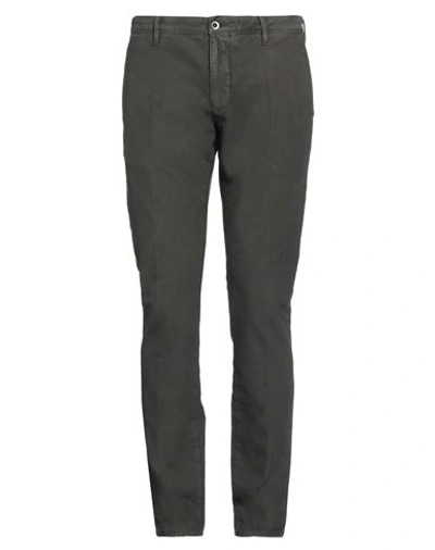 Incotex Man Pants Lead Size 32 Cotton, Elastane In Grey