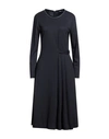 Peserico Woman Midi Dress Navy Blue Size 6 Viscose, Virgin Wool, Polyamide, Merino Wool, Cashmere In Navy Blue