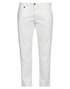 Squad² Man Cropped Pants Ivory Size 40 Cotton, Elastane In White
