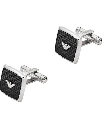 Emporio Armani Gemelli Man Cufflinks And Tie Clips Silver Size - Stainless Steel