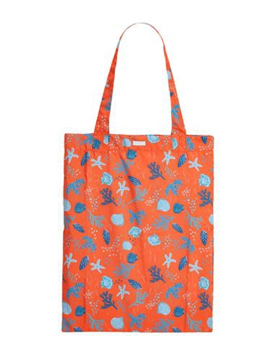 8 By Yoox Printed Essential Shopper Woman Shoulder Bag Orange Size - Recycled Polyester
