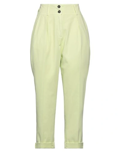 Peserico Woman Pants Pastel Yellow Size 10 Cotton, Elastane