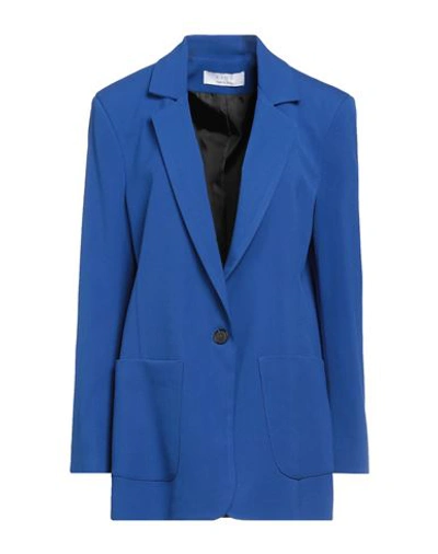 Kaos Woman Blazer Bright Blue Size 10 Polyester, Viscose, Elastane