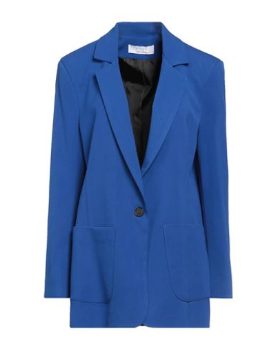 Kaos Woman Blazer Bright Blue Size 10 Polyester, Viscose, Elastane In Blue