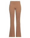 Fracomina Woman Pants Light Brown Size M Polyester, Elastane In Beige