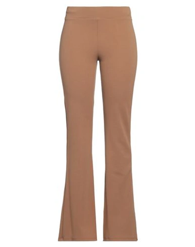 Fracomina Woman Pants Light Brown Size M Polyester, Elastane In Beige