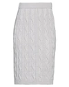 Drumohr Woman Midi Skirt Grey Size M Cashmere