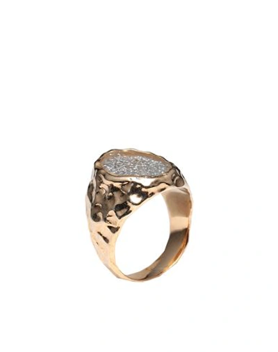 Voodoo Jewels Sigillum Ring Woman Ring Gold Size 4.5 Bronze, Resin