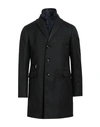 Angelo Nardelli Man Coat Lead Size 40 Polyester, Viscose, Elastane In Grey
