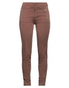 Liu •jo Woman Pants Brown Size 26 Cotton, Elastane