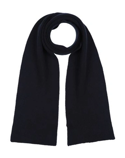 Alpha Studio Man Scarf Midnight Blue Size - Wool, Cashmere In Blue