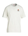 Kenzo Man T-shirt Light Grey Size Xl Cotton