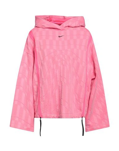 Nike Woman Sweatshirt Pink Size Xxl Polyester, Cotton